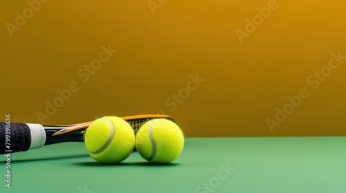 Tennis ball and racket Generative AI