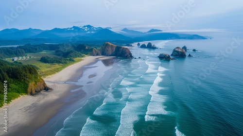 Oregon coast from above photo