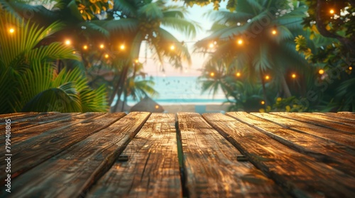 Wooden Table at Mexican Party