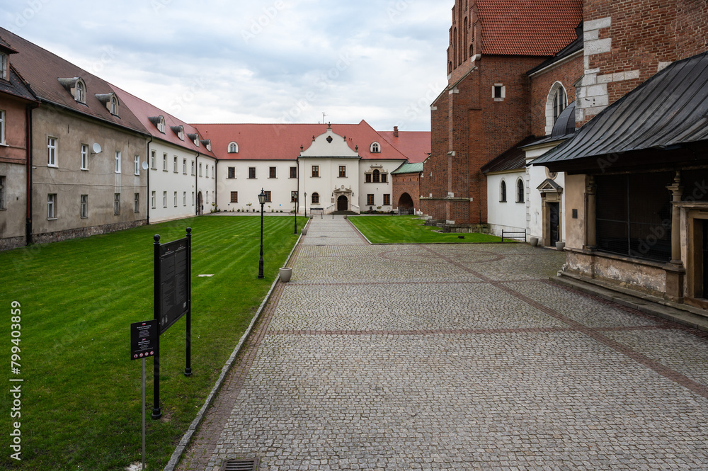 Krakow, Poland - Inner court of the Monastery of Canons Regular at the Corpus Christi Church Krakow, Poland - Inner court of the Monastery of Canons Regular at the Corpus Christi Church