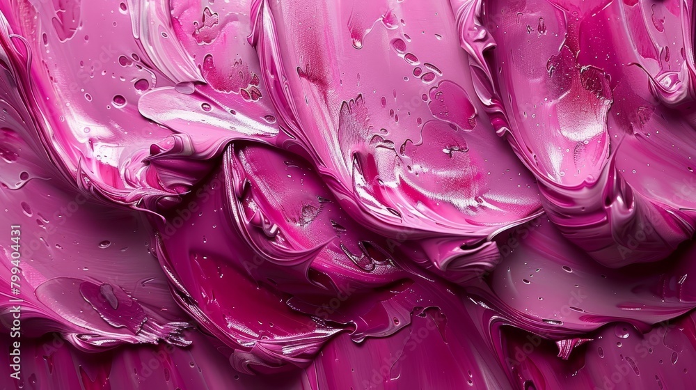 A pink background with close-up drops of water at its bottom A pink background with close-up drops of water at its bottom