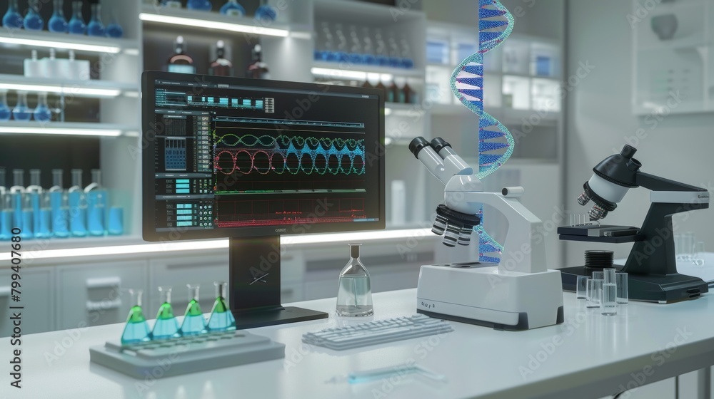 CuttingEdge Biotechnology HighTech DNA Sequencing in Modern Lab Setting