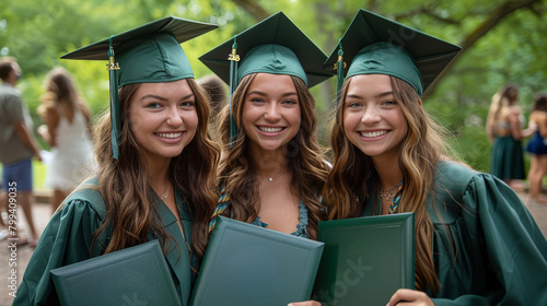 Group of Three People Standing Together