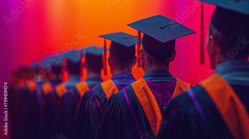 Group of People in Graduation Gowns and Caps