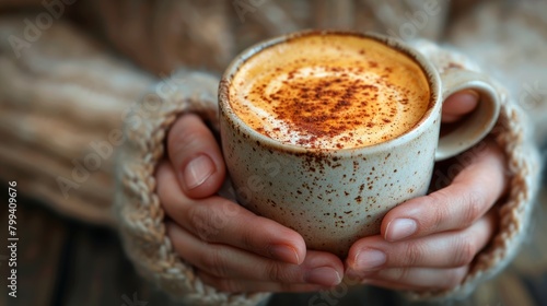 Woman Holding a Cup of Coffee