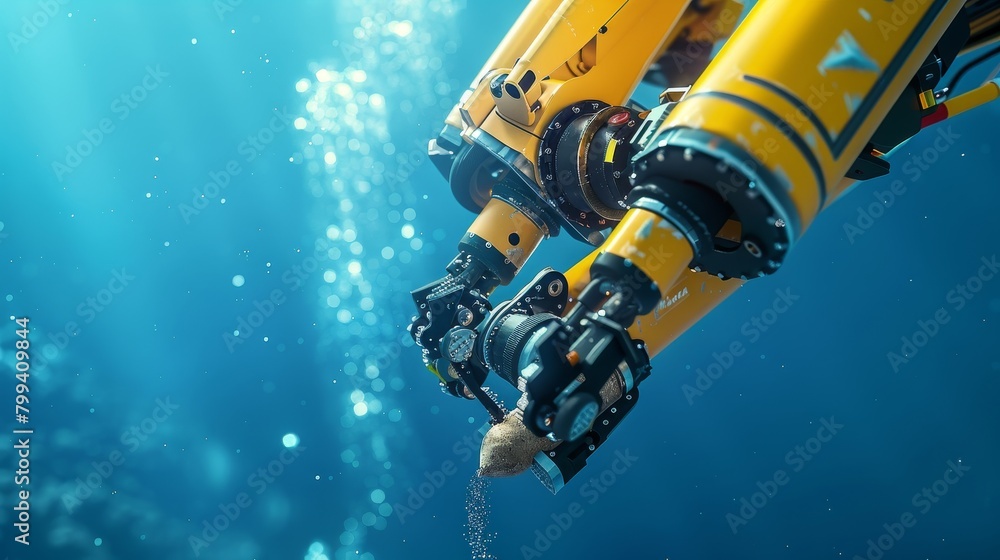Exploring the Depths Underwater Robotic Arm Collecting Sediment Core for Environmental Study Exploring the Depths Underwater Robotic Arm Collecting Sediment Core for Environmental Study
