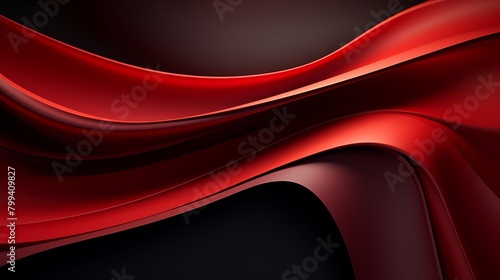 Abstract Red and Black Fabric Pattern: Intricate Curvy Lines Background Texture for Design and Decoration Concepts