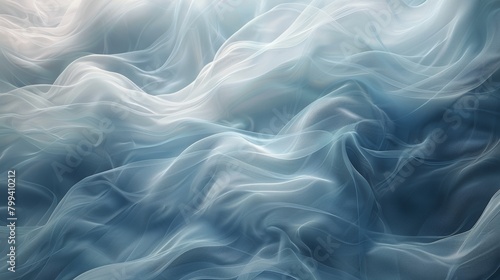 Blue and White Background With Wavy Lines