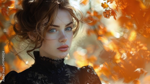 Woman Wearing Brown Hat and Scarf