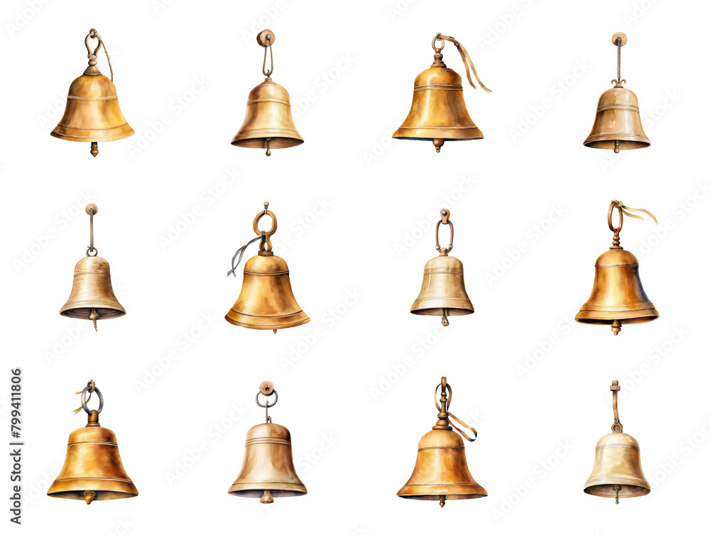 Obraz premium Rusty School Bell with Clapper Hangs from Metal Frame