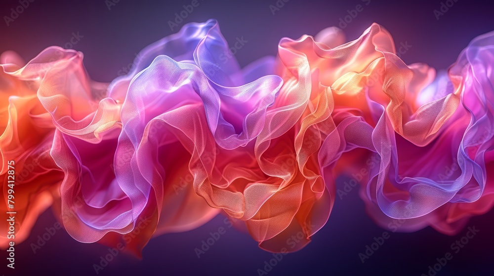 A collection of varied hued smoke elements against a backdrop of blue and pink, featuring a red and pink stripe interposed A collection of varied hued smoke elements against a backdrop of blue and pink, featuring a red and pink stripe interposed