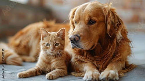 Dog and Cat Staring © olegganko
