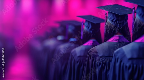 Group of People in Graduation Gowns and Caps