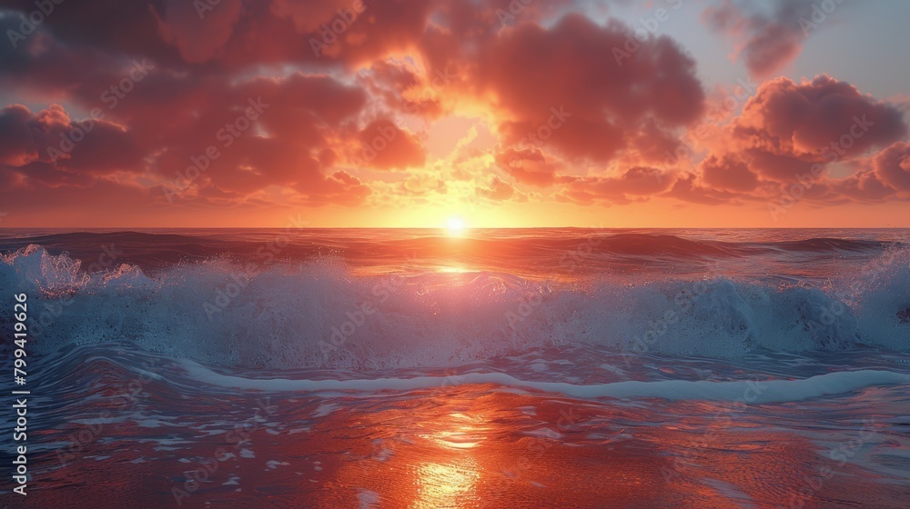 Sunset Over the Ocean