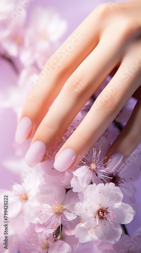 purple manicure nail polish treatment  ai