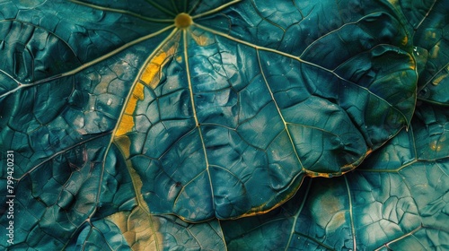 Macro shot of colocasia leaf