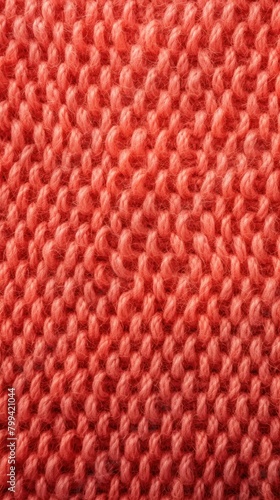 Coral close-up of monochrome carpet texture background from above. Texture tight weave carpet blank empty pattern with copy space for product 