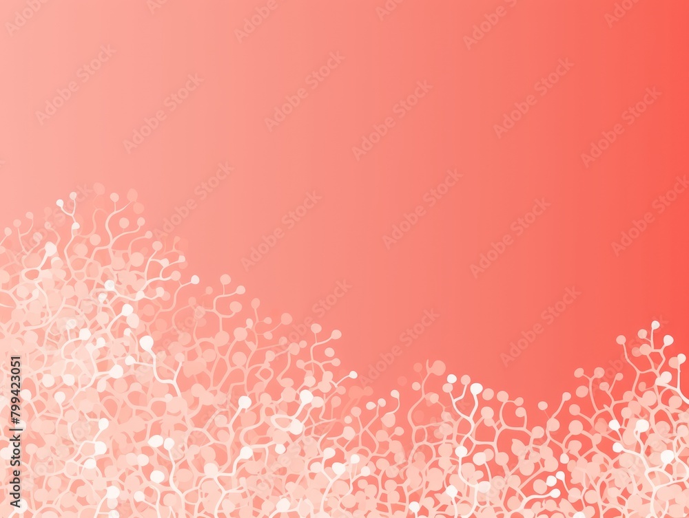Coral powder background texture with copy space for text or product, flat lay seamless vector illustration pattern template for website banner