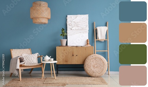 Stylish interior of living ...