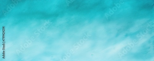 Cyan and white gradient noisy grain background texture painted surface wall blank empty pattern with copy space for product design or text