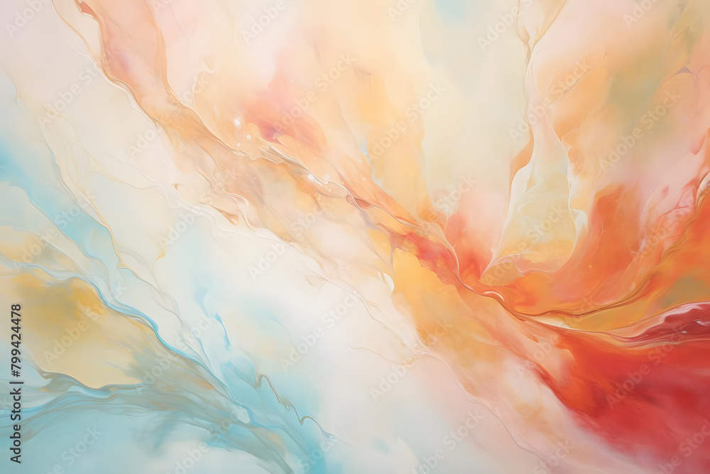 Gentle Summer Solace, abstract landscape art, painting background, wallpaper, generative ai