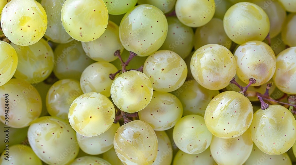 Obraz premium Close up of green and yellow grapes