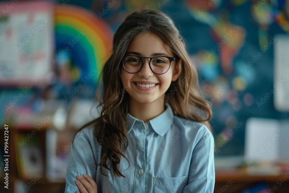 Cheerful Elementary School Teacher Cheerful Elementary School Teacher