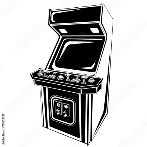 Arcade Game Arcade Machine 4 Player.eps