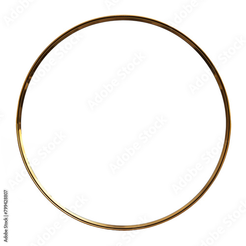 A gold colored circle with a white background