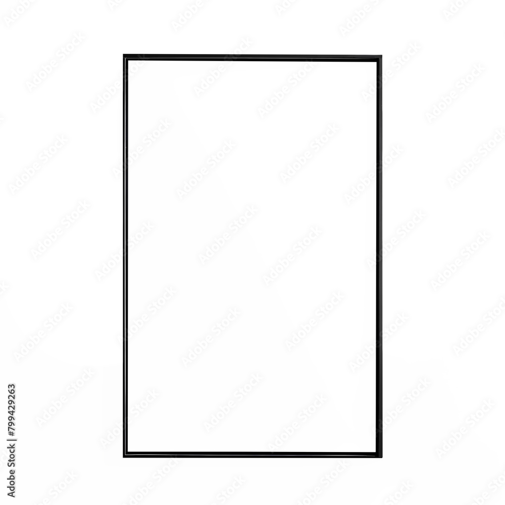 A black framed white background with no writing A black framed white background with no writing