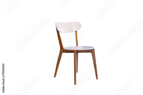 wooden chair isolated on a white background