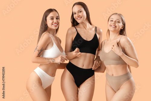 Beautiful women in underwea...