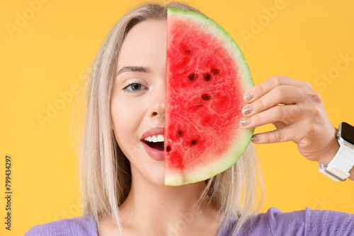 Beautiful young woman with ...