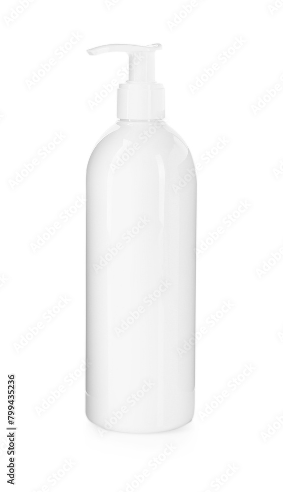Bottle of body care cream isolated on white Bottle of body care cream isolated on white