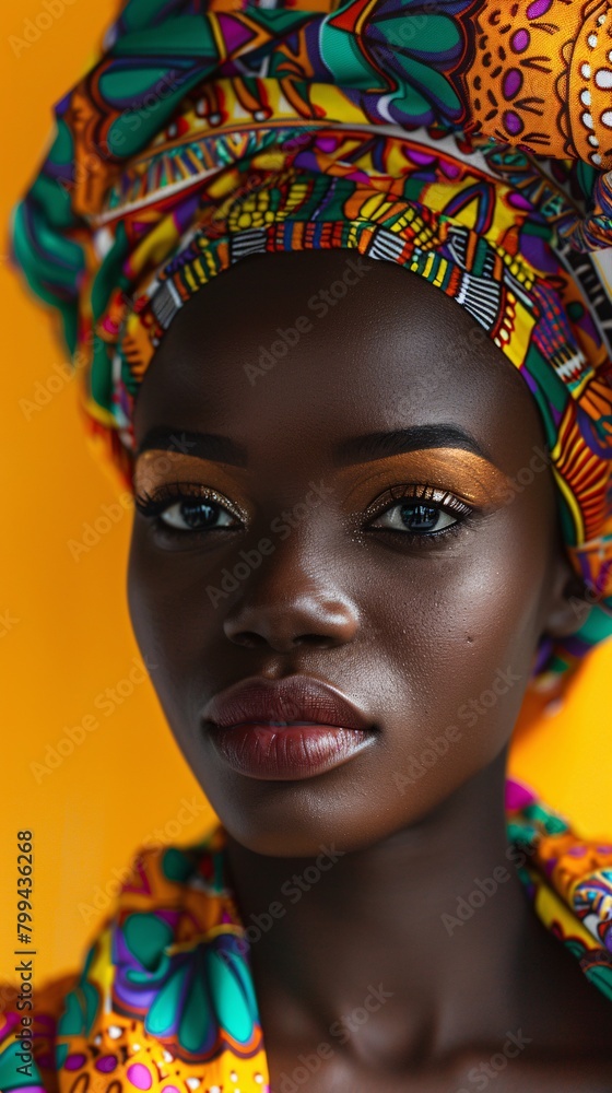 Fototapeta premium portrait of African woman with creative makeup