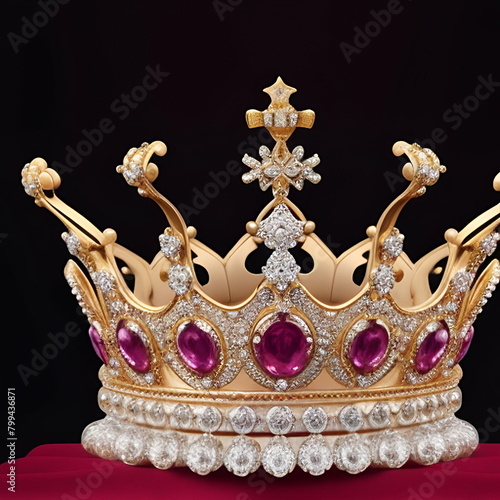 golden crown isolated on white