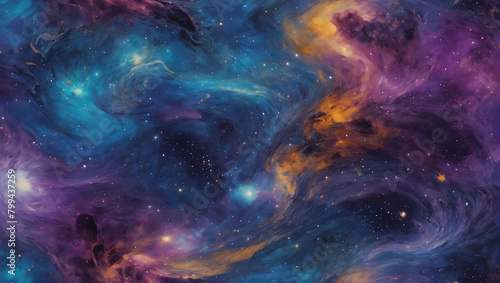 Visuals of galactic-colored substances forming a glaze over textured surfaces, with cosmic hues like interstellar indigo, astral amethyst, and celestial sapphire against a backdrop ULTRA HD 8K photo
