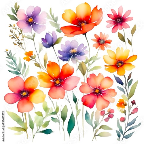 Each flower is a work of art, perfect for digital designs, stationery, or home decor. © nataluna