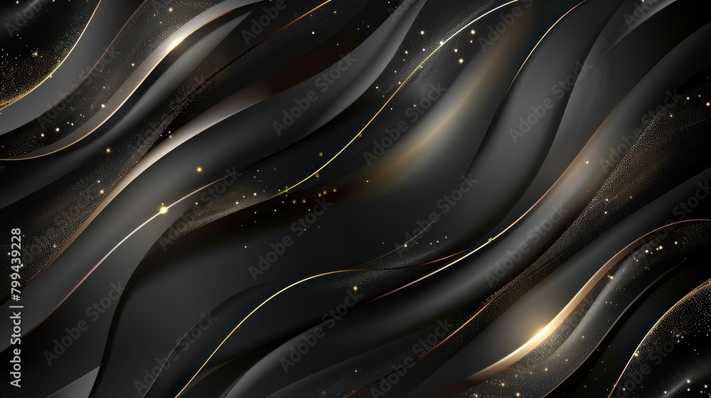 modern luxury black background wave gold lines modern luxury black background wave gold lines