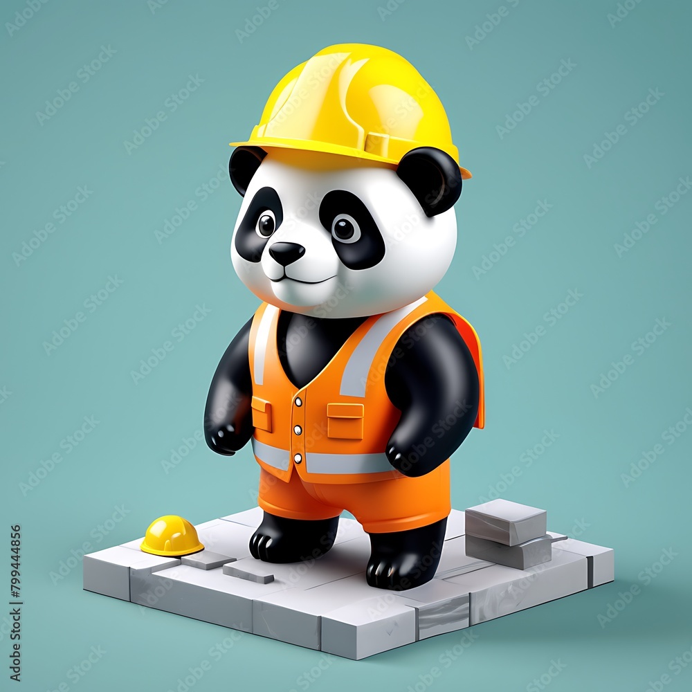 Cute panda builder.
