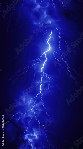 Indigo lightning, isolated on a black background vector illustration glowing indigo electric flash thunder lighting blank empty pattern with copy space