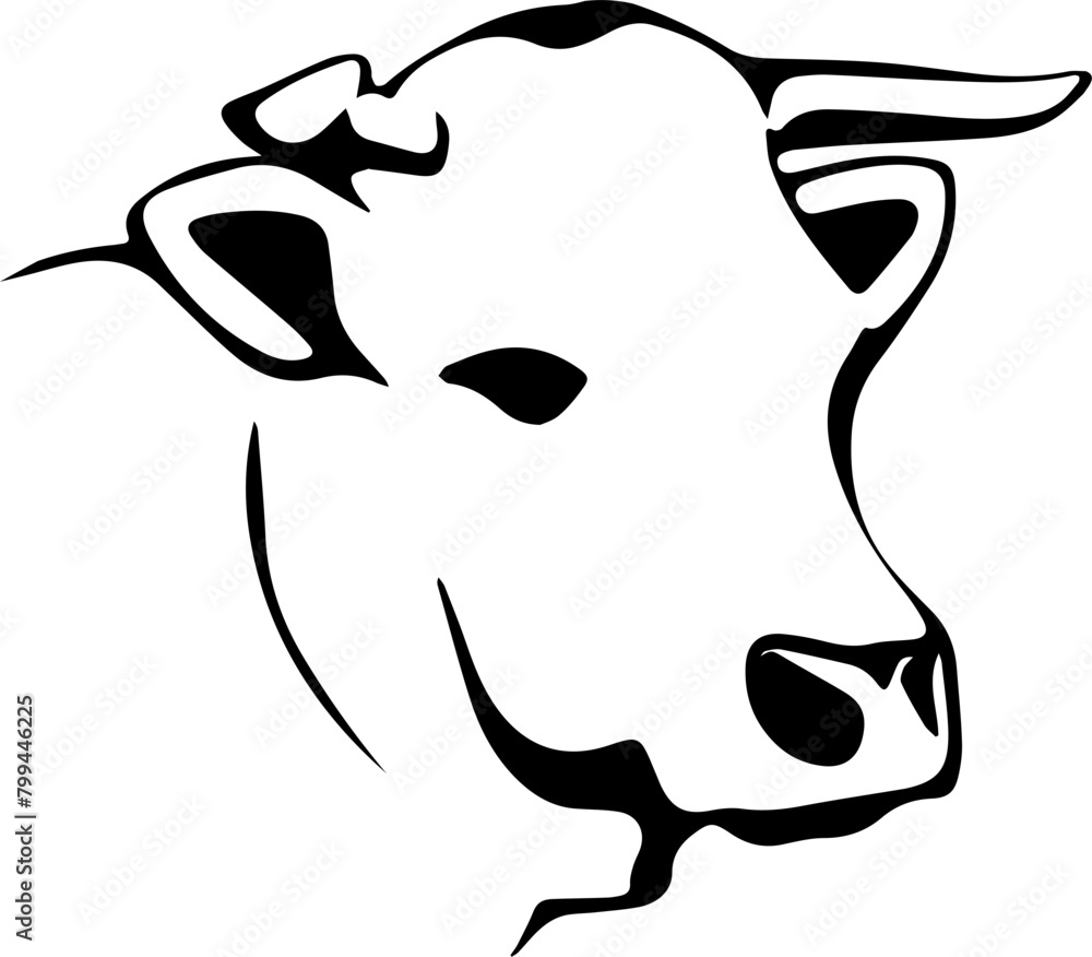 Vector of a cow head design on white background. Farm Animal. Easy editable layered vector illustration. Vector Bull Vector of a cow head design on white background. Farm Animal. Easy editable layered vector illustration. Vector Bull