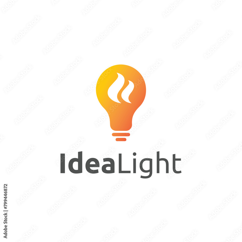 Idea Light Logo Simple Design Idea Light Logo Simple Design