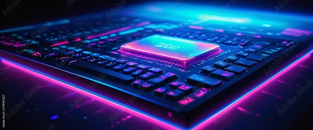 An abstract digital background with binary code and AI algorithms running in the background An abstract digital background with binary code and AI algorithms running in the background