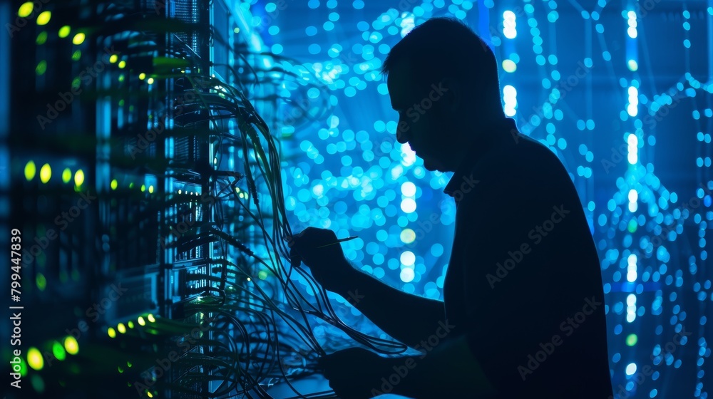 Optimizing Digital Infrastructure Network Performance Analyst in Silhouette Resolving SEO Traffic Bottlenecks Optimizing Digital Infrastructure Network Performance Analyst in Silhouette Resolving SEO Traffic Bottlenecks