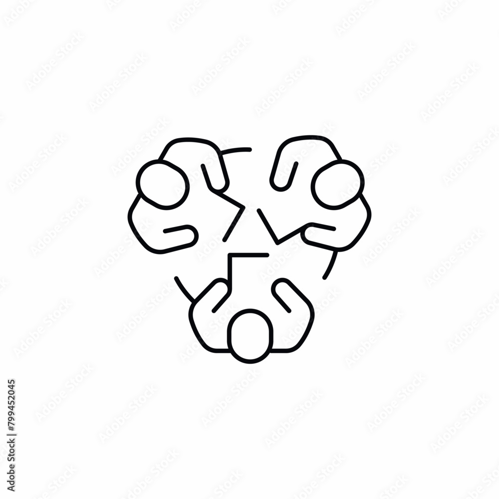 business around the table icon business around the table icon