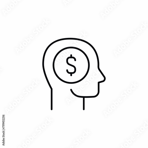 money on mind head icon