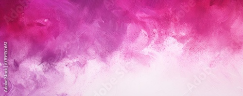 Magenta and white gradient noisy grain background texture painted surface wall blank empty pattern with copy space for product design or text 