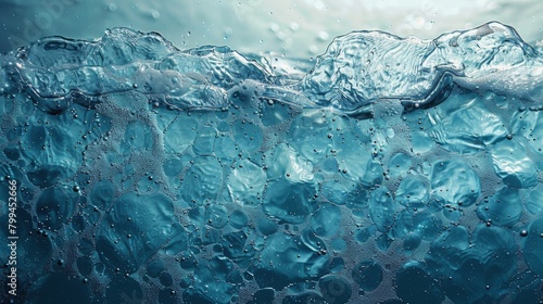 Close Up of a Blue Glass Surface