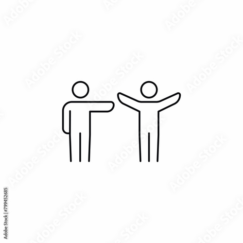 рands up threat danger icon